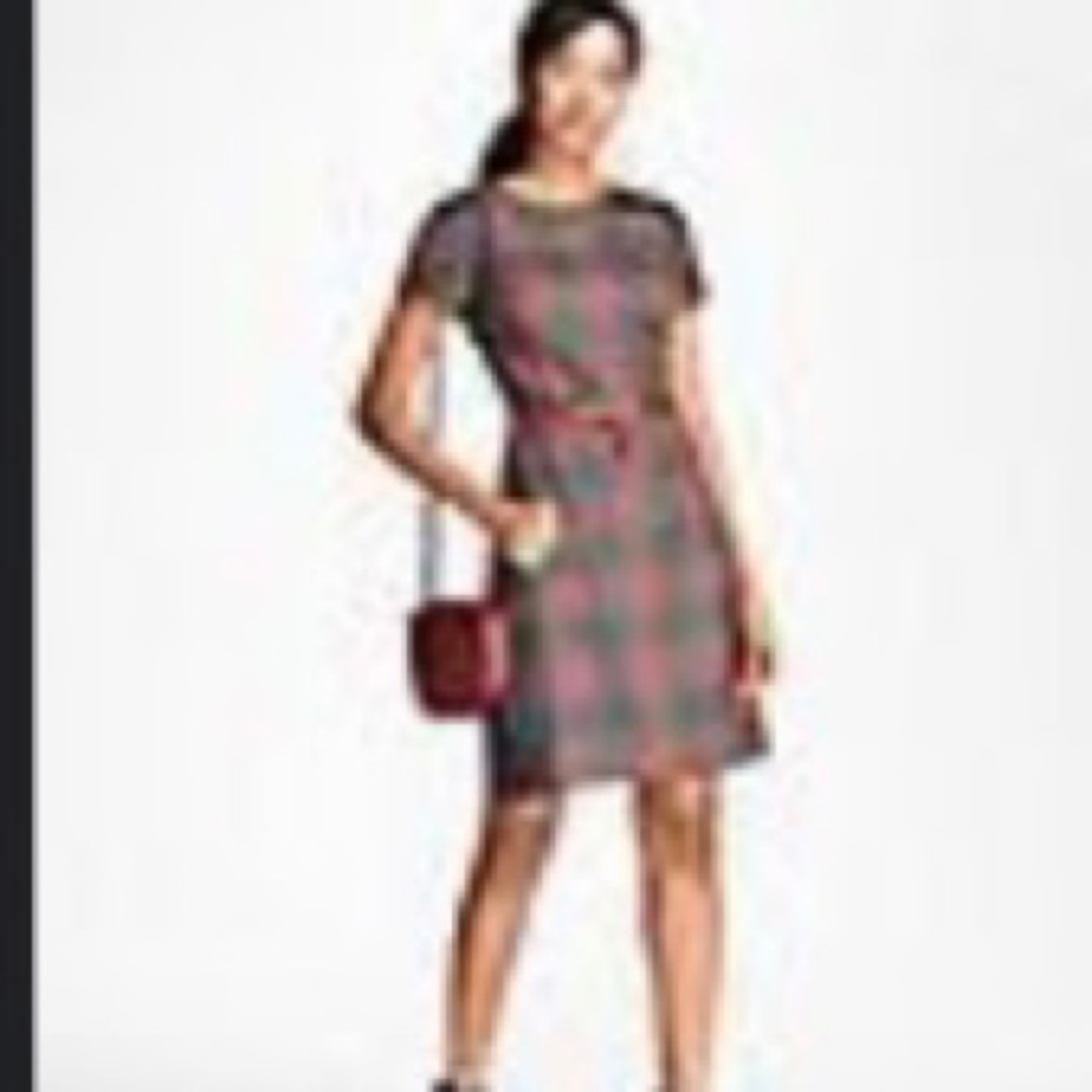 Brooks brothers Tartan Wool Twill Shift Dress